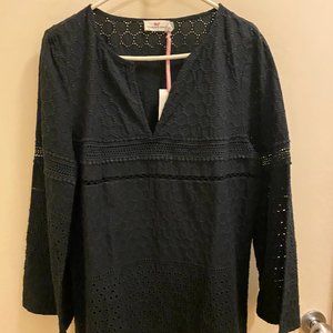 Vineyard Vines Eyelet Notch Neck Beach Dress